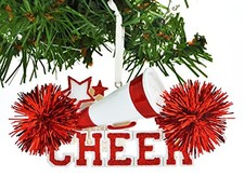 Cheer Red Personalized Christmas Tree Ornament