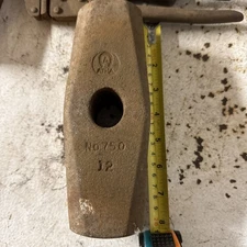 Vintage ATHA 12 Lb. Railroad Sledge Hammer Head Horseshoe Logo No. 750 USA 347