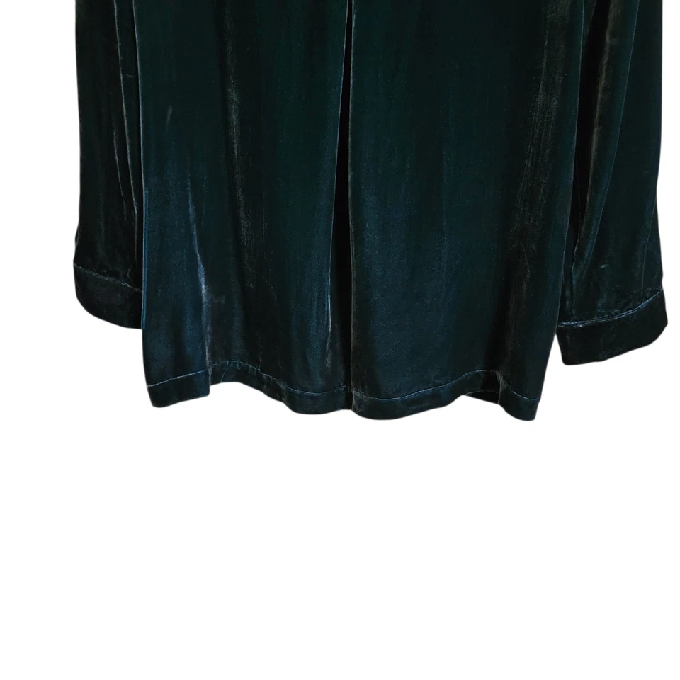 Топ Sundance зеленый бархат с длинным рукавом средний шелковая смесь  - Изображение 4 из 4