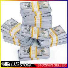 FAKE BANK GAMES PLAY MONEY KIDS CASH PAPER 100 PCS 100 DOLLAR BILLS $$$ PARTY US