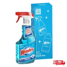 Windex Glass and Window Cleaner Spray Bottle, Original Blue, 23 fl oz
