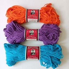 Choice of Aunt Lydia's Heavy Rug Yarn Rayon/Cotton 70 Yards 2.25oz  3 Colors 