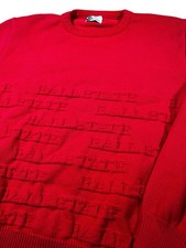 Vintage Ball State Red Crewneck Sweater Spellout College Long Sleeve Large