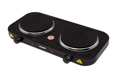 Mesko MS 6509 Doppel-Kochplatte 2000 W, D15,4 cm schwarz DELLE VORNE AM GERÄT