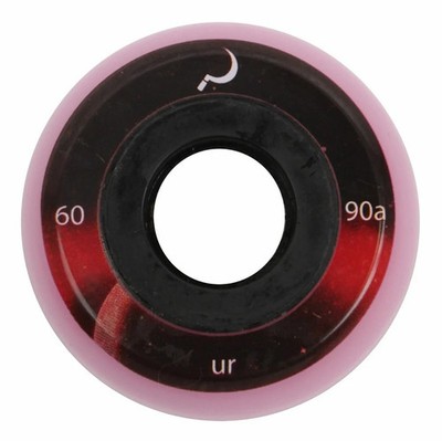 GROUND CONTROL UR SCORCHED IN-LINE SKATE WHEELS 60MM 90A -ROLLERBLADE -8PK -PINK
