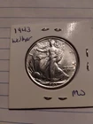 💥💥 MS 1943 Walking Liberty Half Dollar Raw (MS)