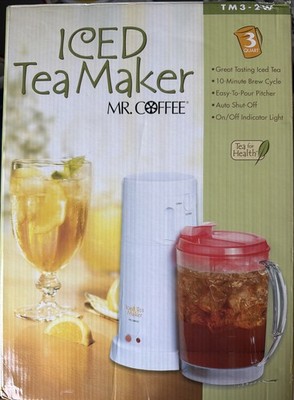 Mr. Coffee TM3-2W 3 Quart Iced Tea Maker Red Auto Shut-Off Brand New Sealed 2006