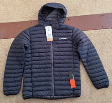 Berghaus Jacket Mens Large Vaskye Hydroloft Insulated Padded BLACK Medium
