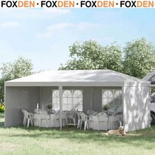 Large Garden Gazebo Wedding Marquee Party Tent 6 x 3m Canopy Canopy Patio White