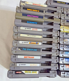 NES Game Lot of 23 NINTENDO Entertainment System Link, Double Dragon, Bart, Blob