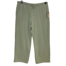 New Eddie Bauer Womens XL Green The Vintage Soft Drawstring Sweatpants w Pockets