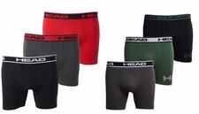 HEAD Mens Athletic Underwear - 6-Pack Stretch Athletic Boxer Briefs Training...