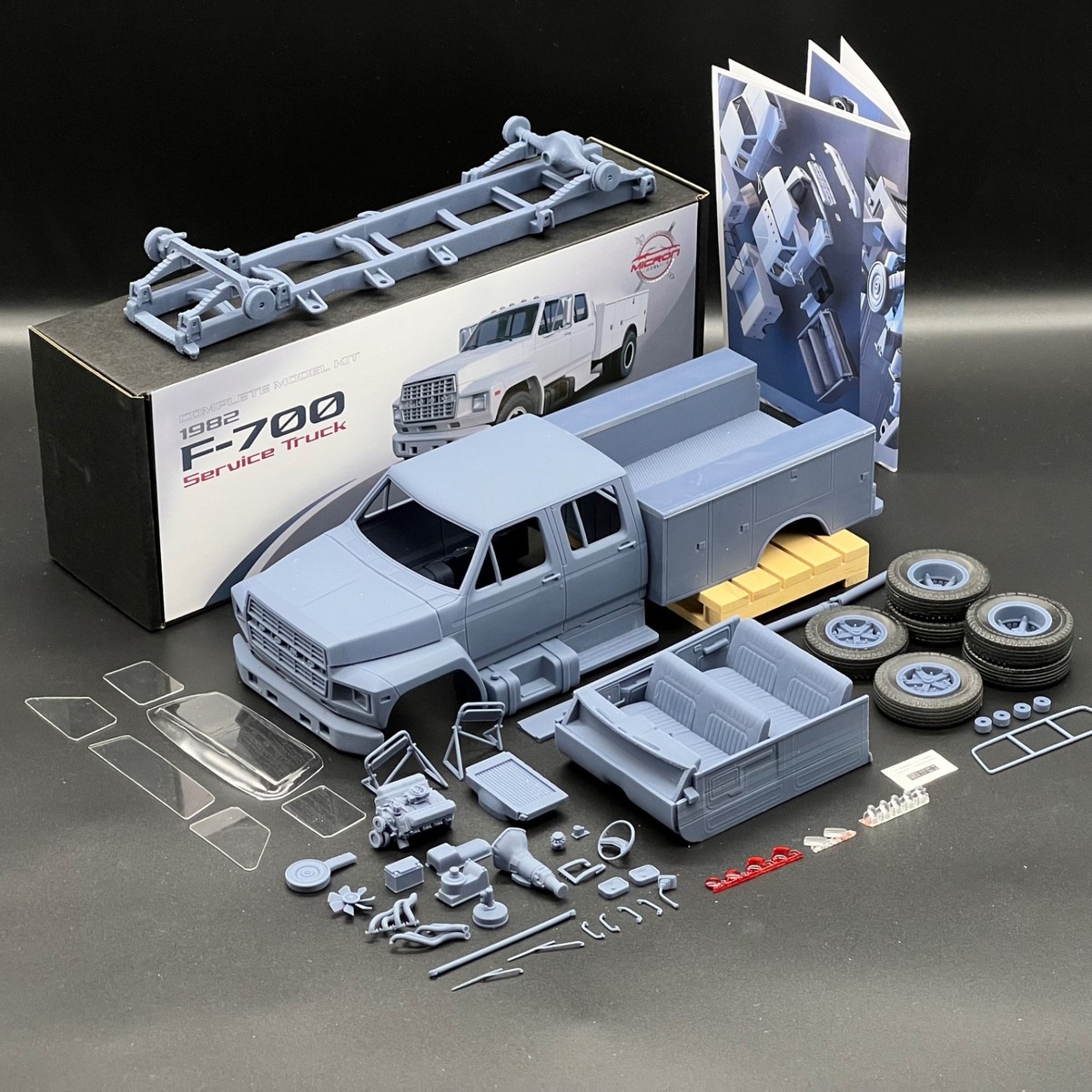 RRL FORD トラック模型 1987 Ford F-250 XLT Lariat Pickup Truck Blue with Stripes and Blue