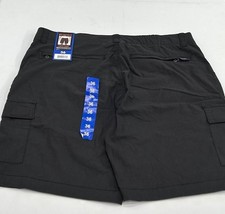 Wearfirst Men's Classic Fit Stretch Fabric Cargo Shorts, Black, 36