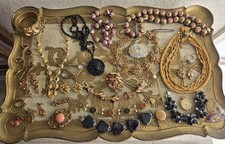 High End Antique Victorian Vintage Rhinestones Designer Signed Jewelry Lot