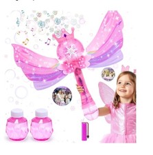 Princess Bubble Wands Lot/2 Toy Kids LED Light Music Bubble Toy Outdoor 3-8 Yrs