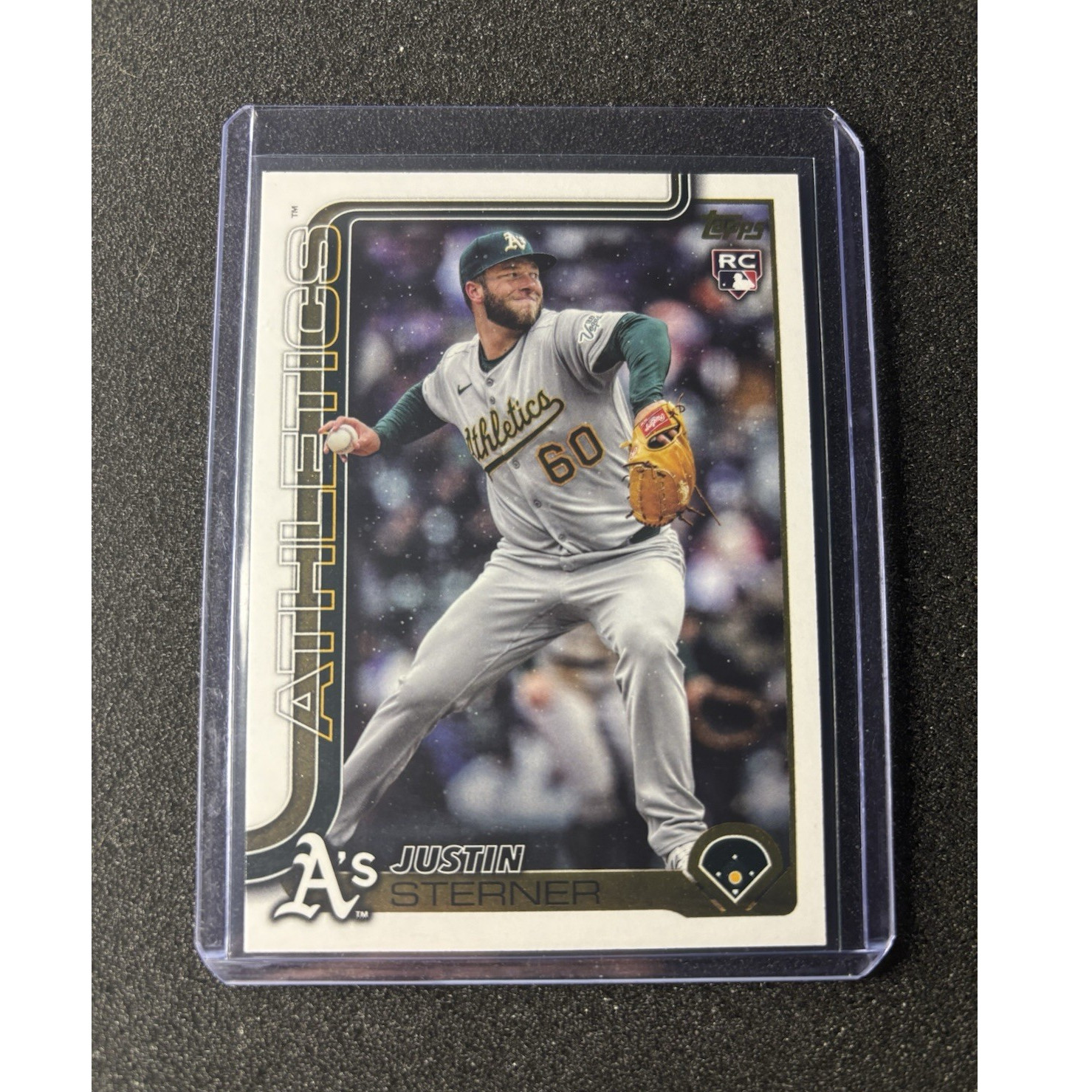 Topps 2025 Update Series Golden Mirror Justin Sterner Athletics Rookie #US252