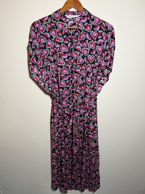 Studio Untold Watermelon Print Shirt Dress Plus Size 18 Button Front Belt