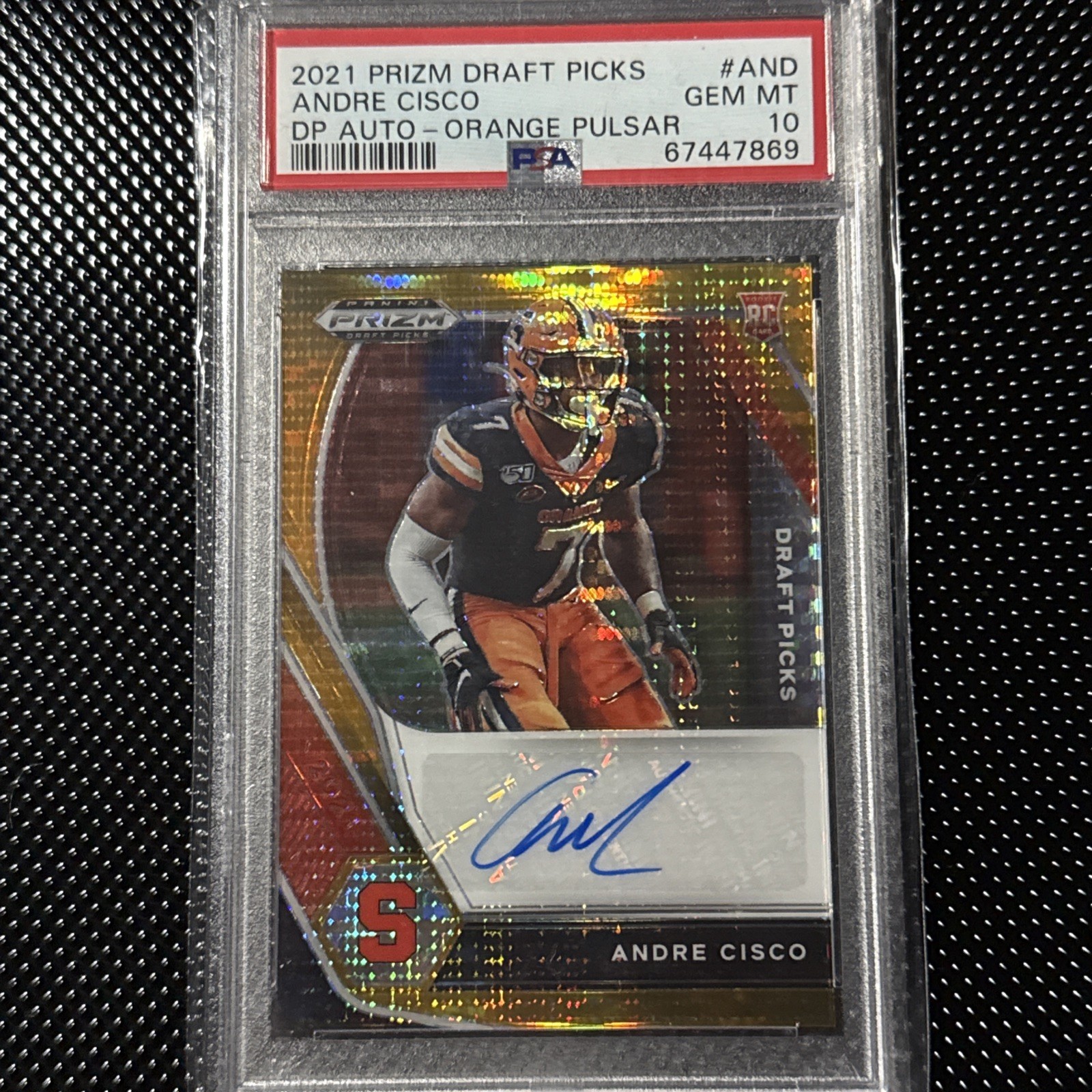 Andre Cisco Panini Prizm Draft Picks Draft Picks Autographs #AND Orange Pulsar