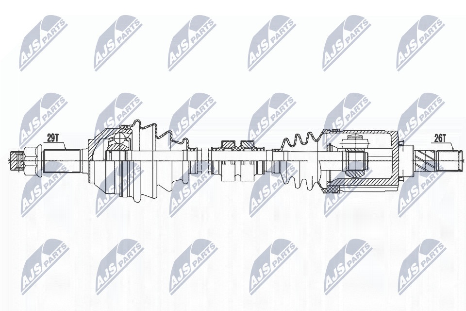 DRIVE SHAFT NPW-NS-068 FOR NISSAN QASHQAI/+2 HR16DE 1.6L 4cyl - Image 4