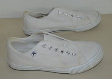 Hurley Ladies Chloe Casual Slip-on Canvas Sneaker Shoes White Size 7M