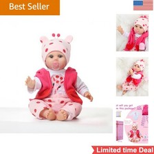 Reborn Baby Doll Girl 22 Inch Lifelike Vinyl with Feeding Kit Gift Box for Kids