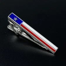 Texas State Flag Tie Clip Men Birthday Father’s Day Wedding Gift Tie Bar