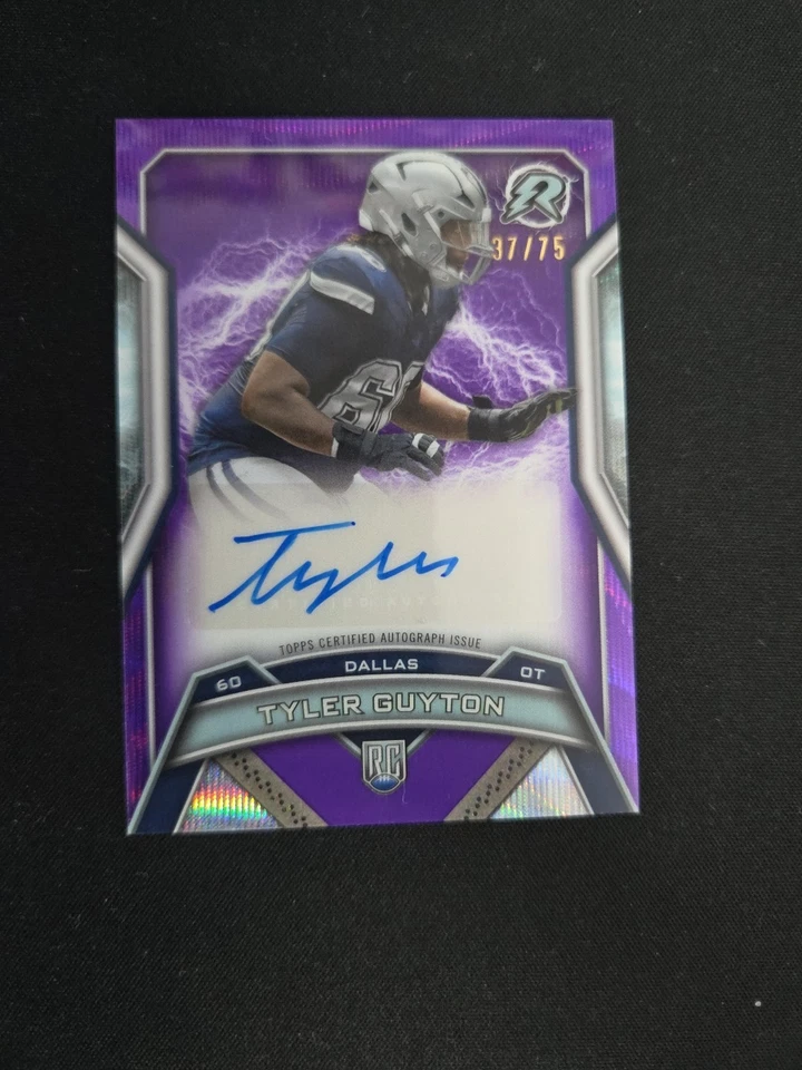 Tyler Guyton Purple Auto Resurgence 2025 Panini Cowboys NFL Rookie Card /75 SP - Image 2 of 4