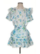 LoveShackFancy Women Blue Cocktail Dress XS