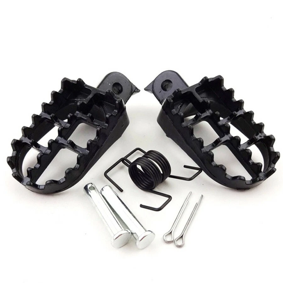 Motorcyle Aluminum Wide Fat Foot Pegs Footrest For Honda Yamaha Kawasaki Suzuki Foto 3 de 4