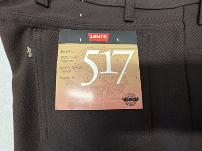 Vintage Levis 517 Polyester Jeans Pants Mens 44x32 Boot Cut Reg