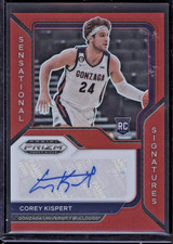 2021-22 Panini Prizm Draft Picks College Penmanship Prizms Red Corey Kisper 4/49