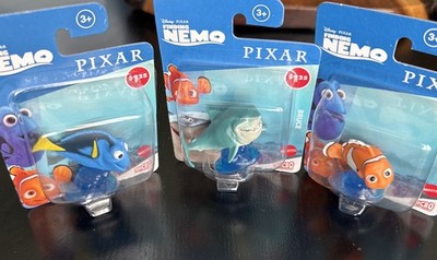 3-Disney Finding Nemo Dory Bruce Figure Toy Collectibles Cake Toppers Mattel