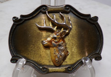 1978 3-D Whitetail Deer Head Belt Buckle Hunting Buck-Doe By Raintree