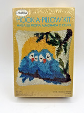Vintage Malina Hook A Pillow Kit Style Love Birds 12  x12  Arts and Crafts New NOS