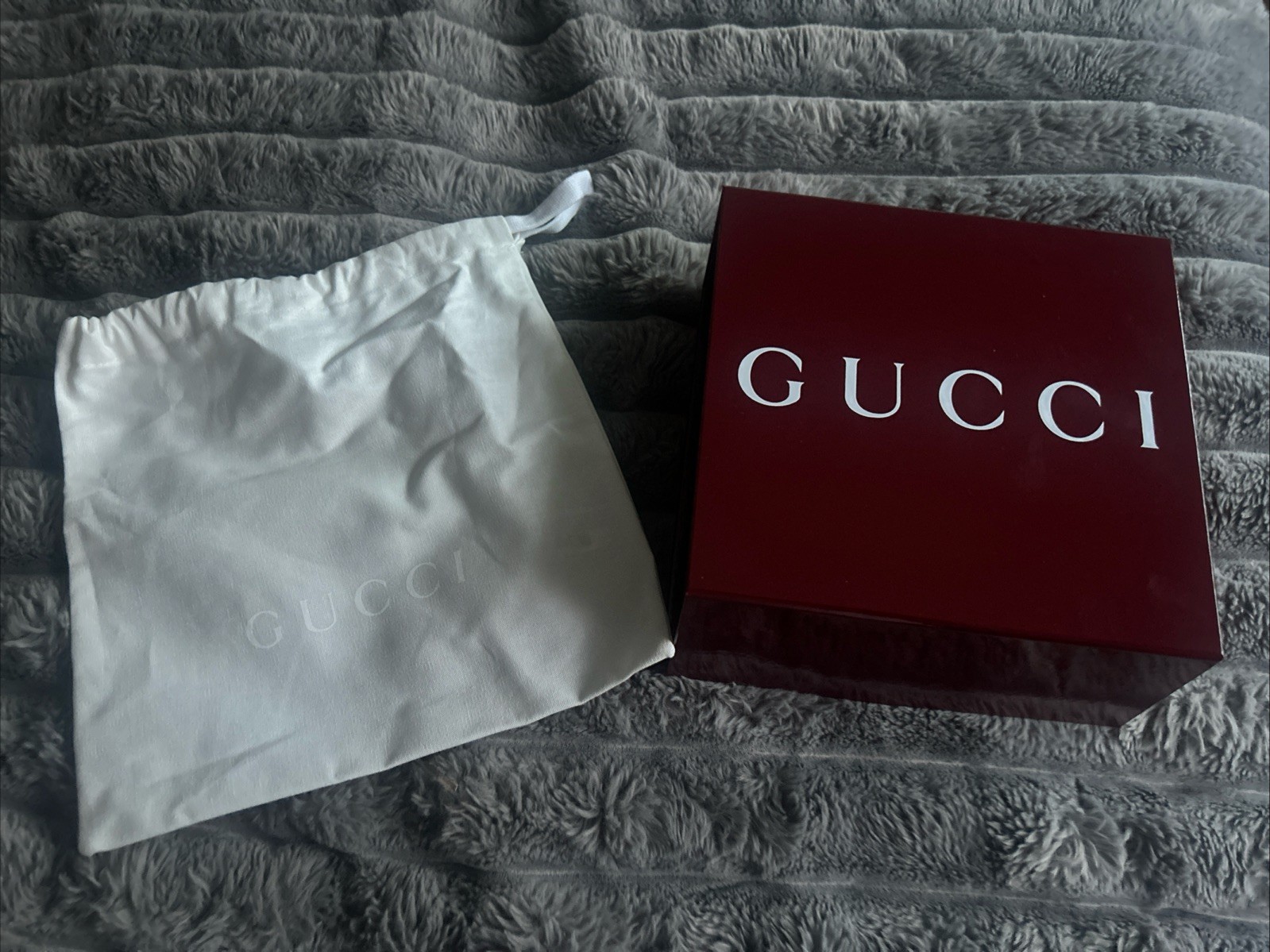 Gucci Genuine Maroon Belt Box Includes Dust Cover