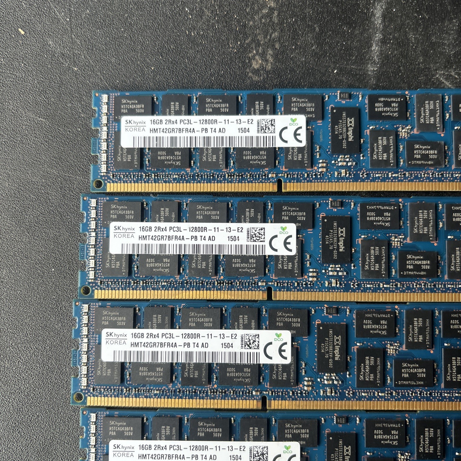как выглядит Qty 6 Hynix 16GB 2Rx4 PC3L-12800R DDR3L-1600 Server Registered ECC Server RAM фото
