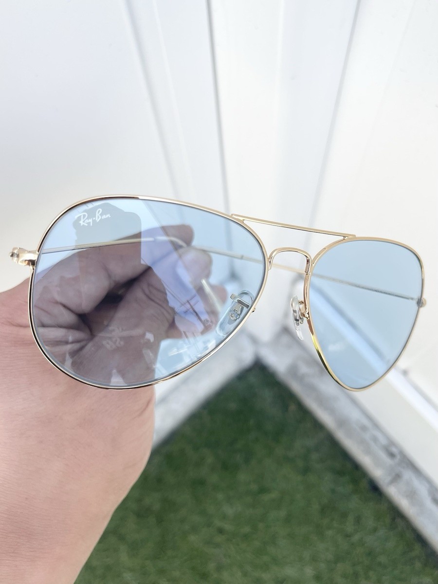 NWT Ray Ban Aviator Large Classic RB3026 3026 Gold Blue Lens  display picture 1