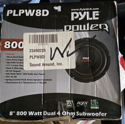 Pyle PLPW8D 8 inch 800W Car Subwoofer - Black