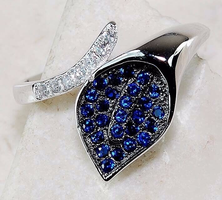 1CT Heat Treated Kyanite 925 Solid Genuine Sterling Silver Ring Sz 7 G2-3
