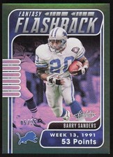 2020 Panini Absolute Fantasy Flashback Green Barry Sanders /25 Detroit Lions
