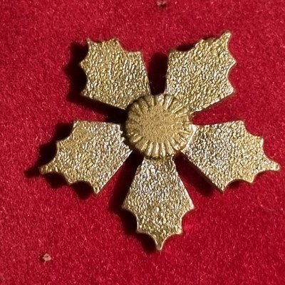 Schneeflocken Pins vergoldet