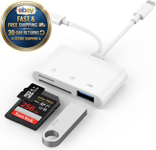 SD Card Reader for iPhone, iPad, USB C Lightn...