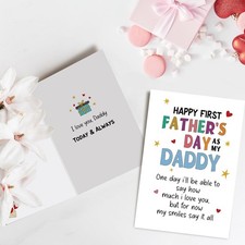 Funny First Father'S Day Card as Dad from Baby, Happy First Father'S Day as My D