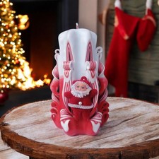 Beautiful Handmade Carved Candle Vintage Style, Perfect Gift 