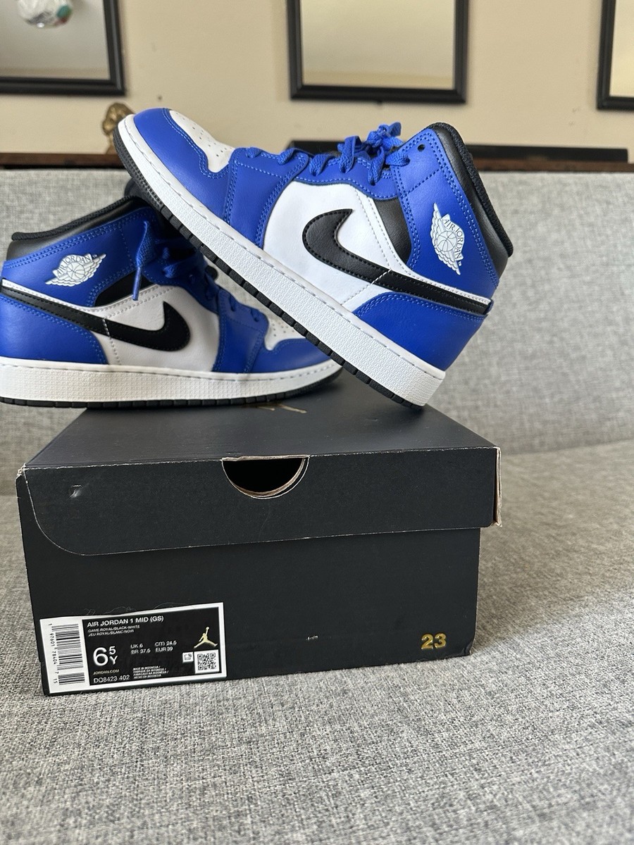 日本未販売 Nike Jordan1スパイク 青/白/黒 Size13 NIKE Air Jordan 1 Mid Game Royal Black White Blue Size 6.5 Y