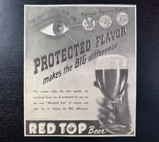 1943 Red Top Brewing Beer Newspaper Ad WWII WW2 Era Cincinnati Ohio