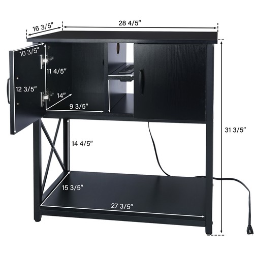 TC-HOMENY 29 Gallon Aquarium Stand with Cabinet & Power Outlets Fish Tank Stand - Picture 8 of 19