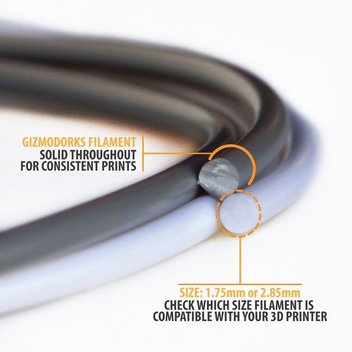 Gizmo Dorks ABS Filament for 3D Printers 1.75mm 200g, Glow in The Dark - Picture 5 of 6