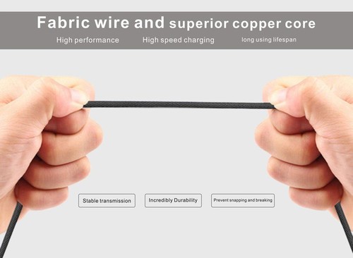 Micro USB Fast Braided 90° Degree Right Angle Data Charging Android Cables - Picture 4 of 7